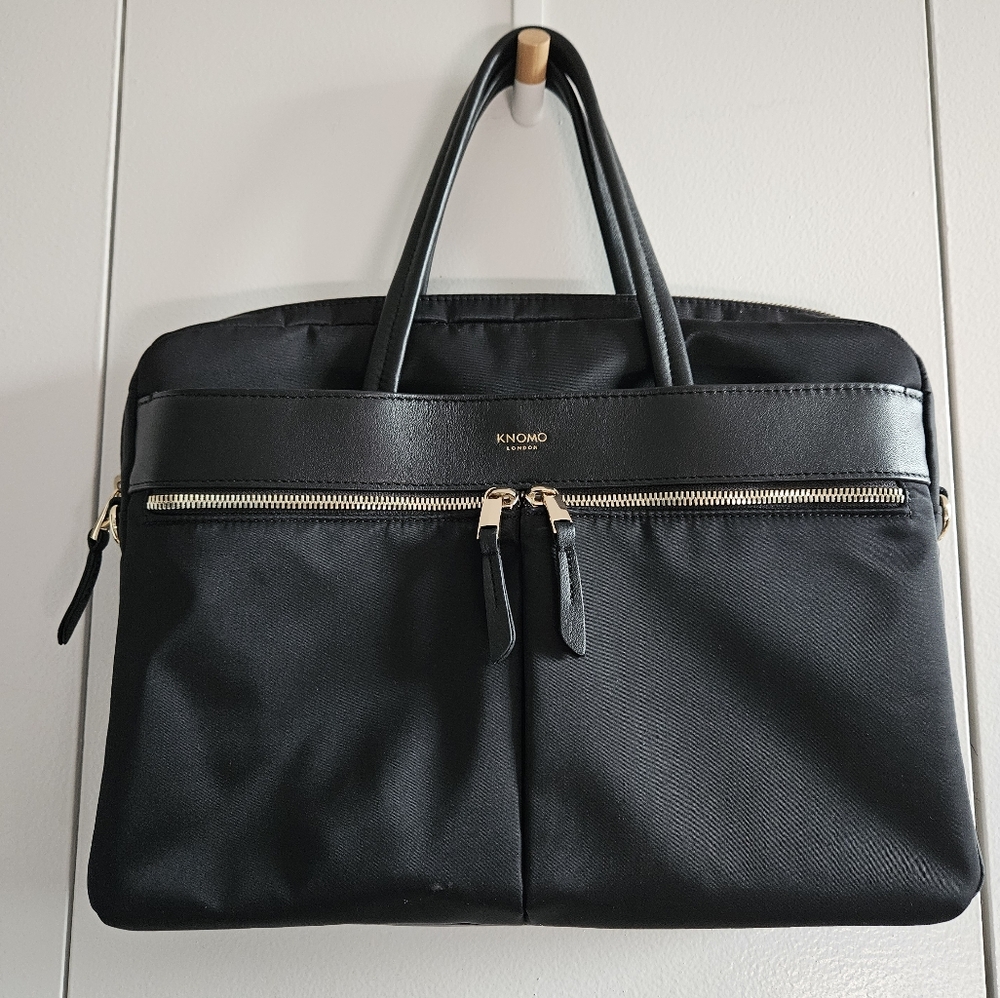 Knomo 14" Black Nylon Laptop Bag